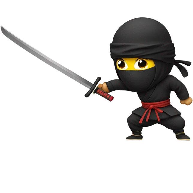 Ninja with a sword emoji