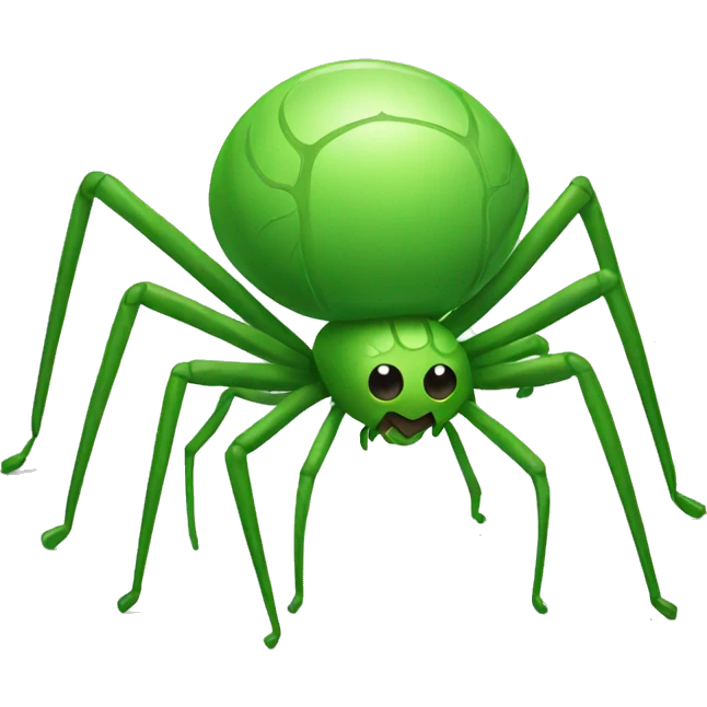 big green spider with long legs emoji