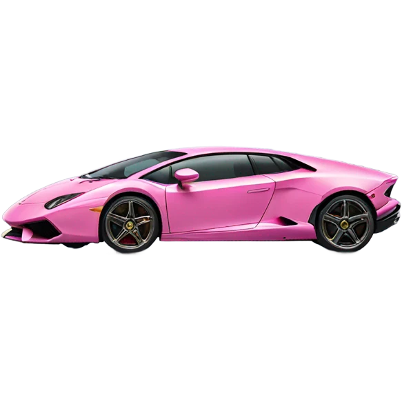 Pink car with lambo sign emoji