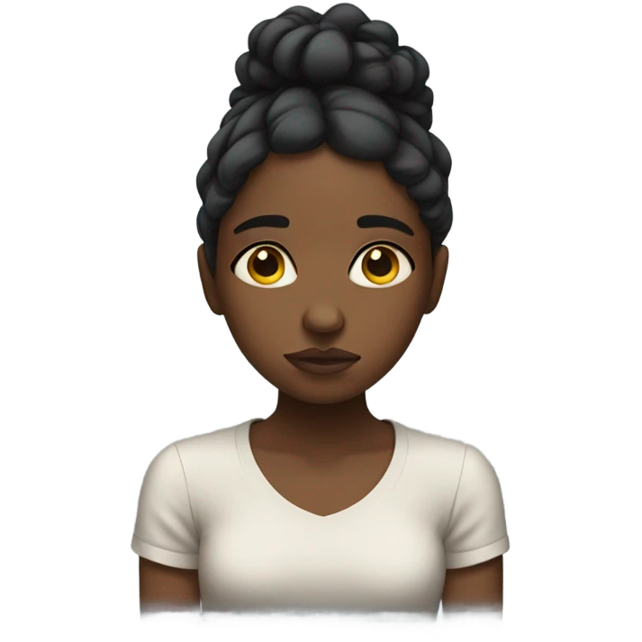Sad black girl emoji