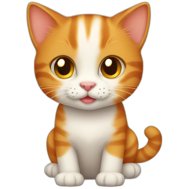 cute ginger cat kitten emoji