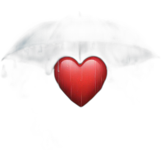 A heart in the rain emoji