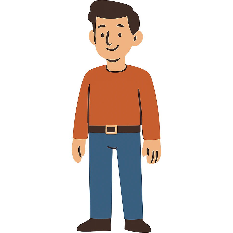 flat toon style man emoji