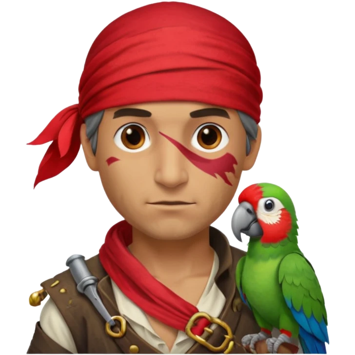 pirate and parrot emoji