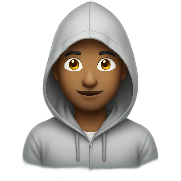 Indian man wearing hoodie emoji