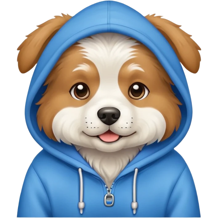 Dog wearing a hoodie  emoji