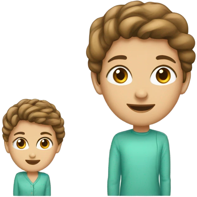 девочка с синими волосами и зелеными глазами в глазах буква N emoji