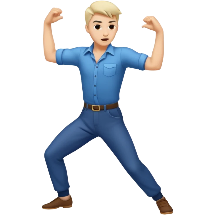A man dancing aggressively  emoji