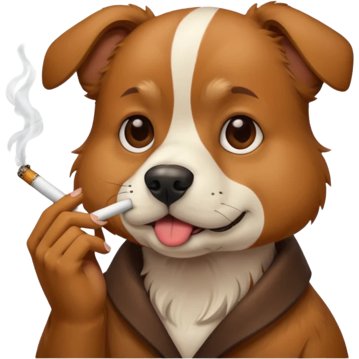 Dog smoking  emoji