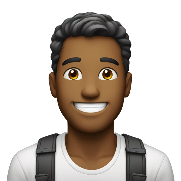 hombre joven sonriendo emoji