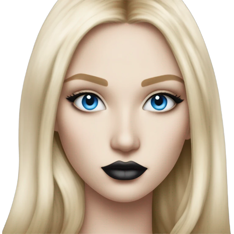 hyper realistic goth blonde blue eyes victoria secret model emoji