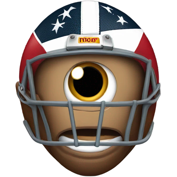 Football with eyes emoji