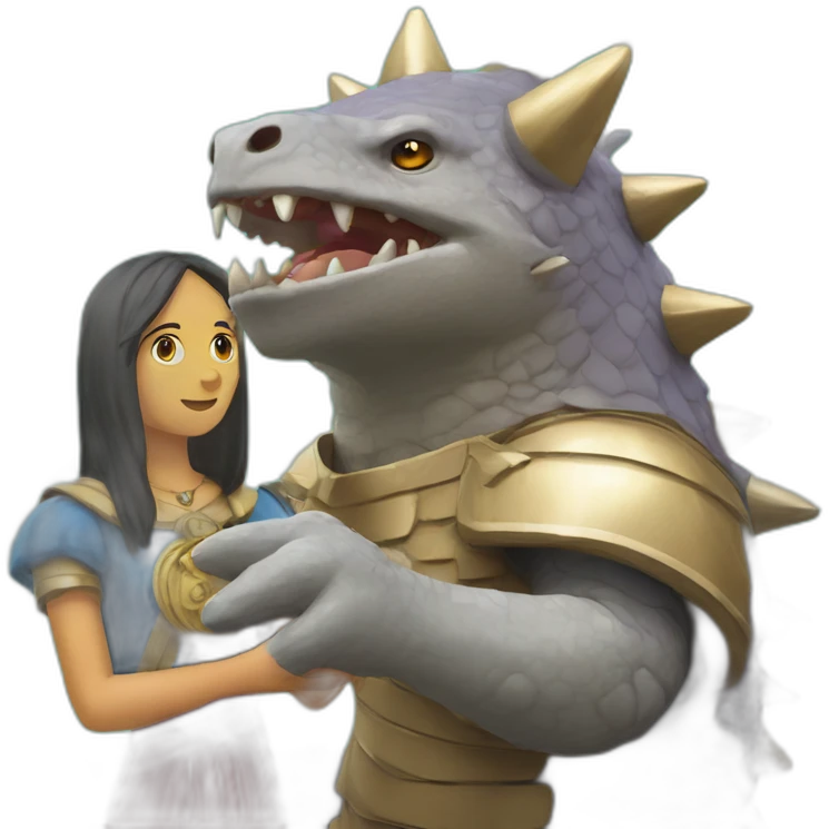 Tarasque and  saint martha emoji