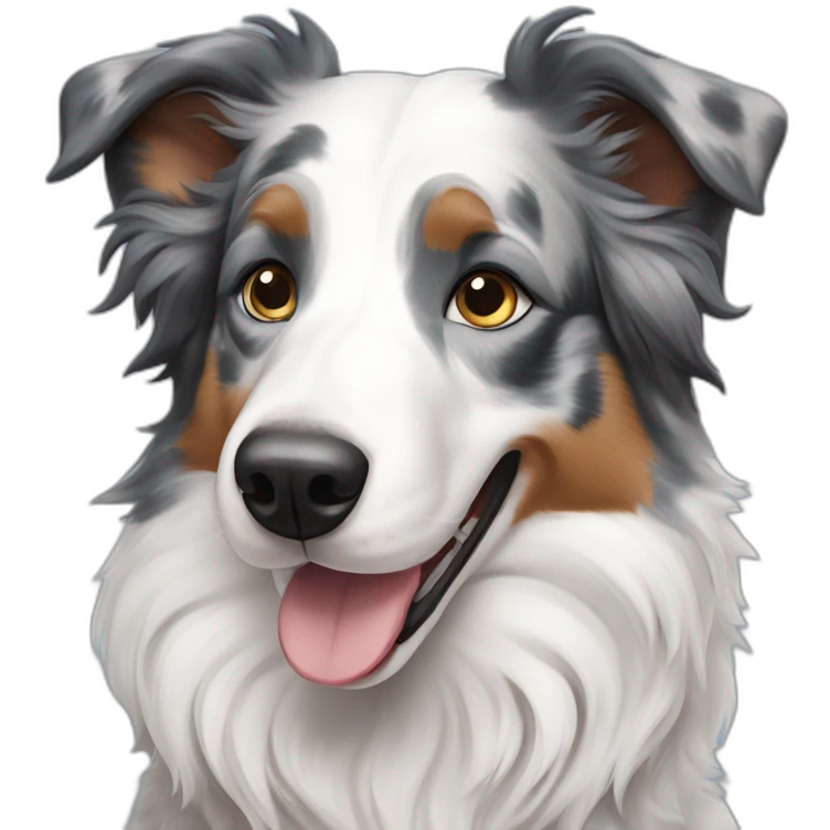 Border collie blue merle emoji