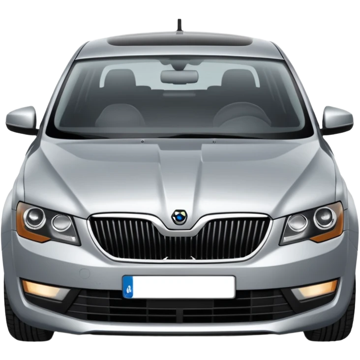 Stříbrné Auto škoda octavia emoji