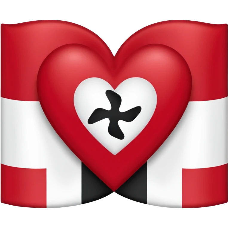 Cornwall flag with a heart emoji