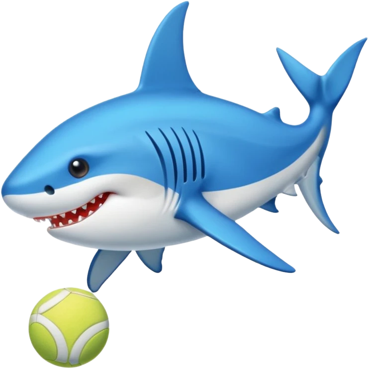 Un tiburón con tenis azules  emoji