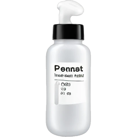 tiny facial exfoliant bottle with label emoji