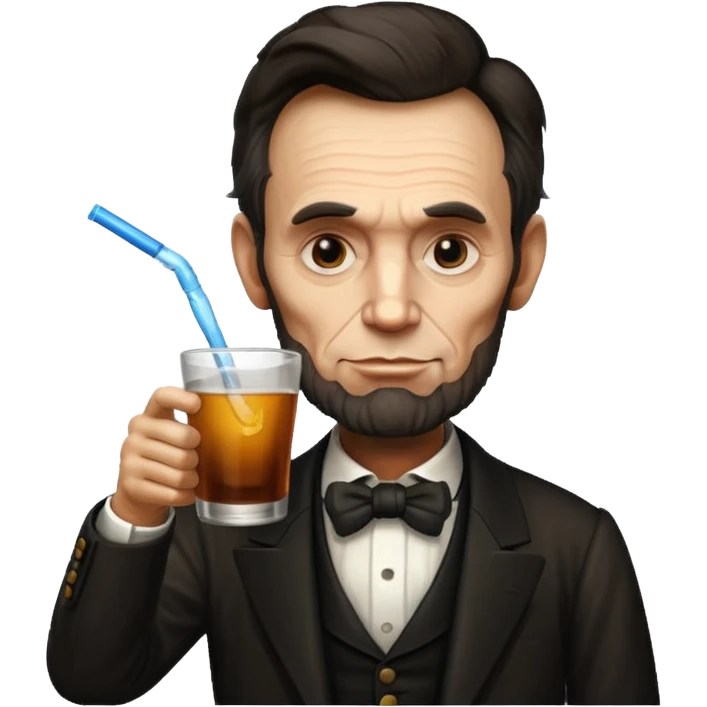 Abraham Lincoln drinking  emoji