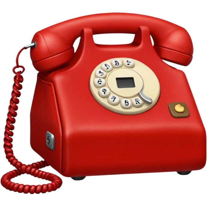 red phone calls bag emoji