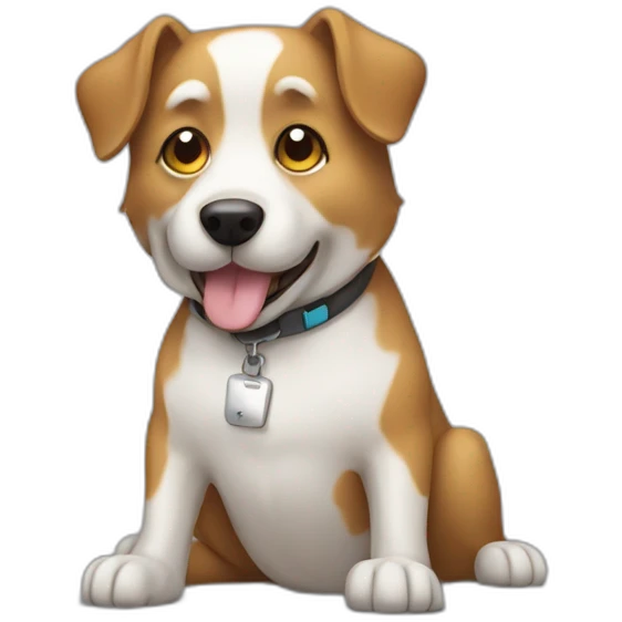 dog typing in keyboard emoji