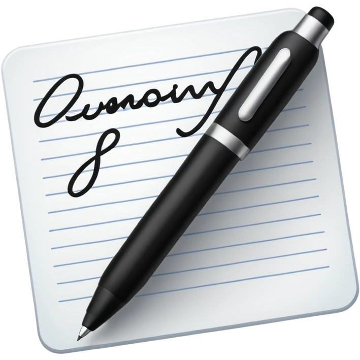 Signature at the bottom of the page emoji