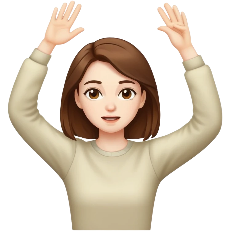 Woman dabbing pale skin and brown hair emoji