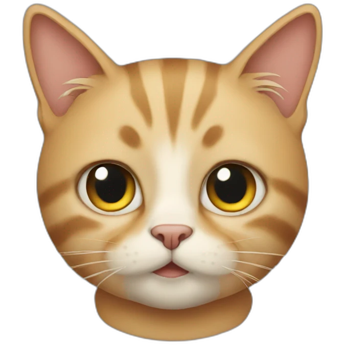 Cat with full face emoji