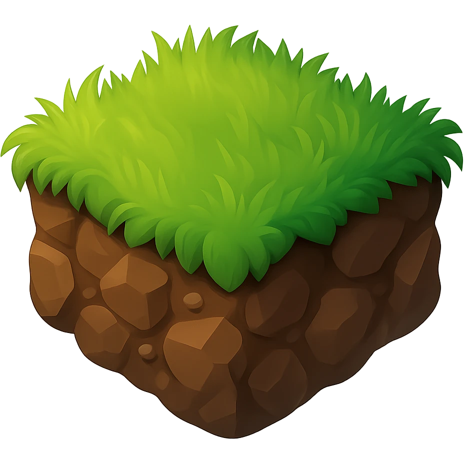 make the ground more dusty and dark brown colored and make it on a transparent background emoji
