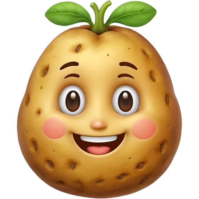 Happy potato emoji