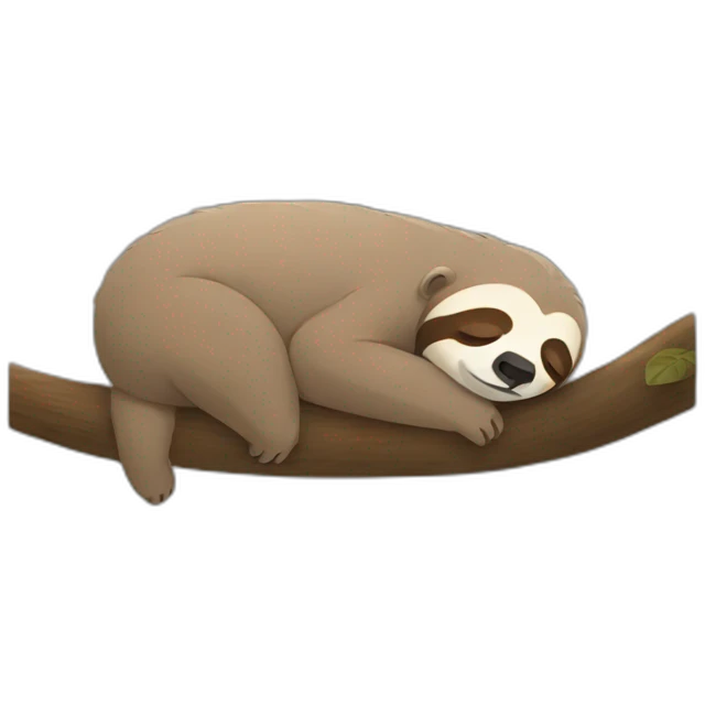 Sloth sleeping emoji