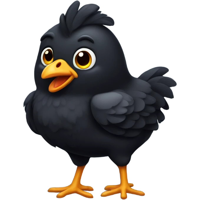 Very cute Black chicken  emoji