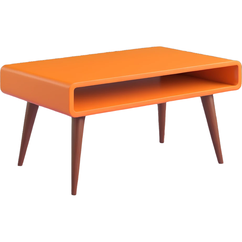 Mid century modern coffee table with tapered legs emoji