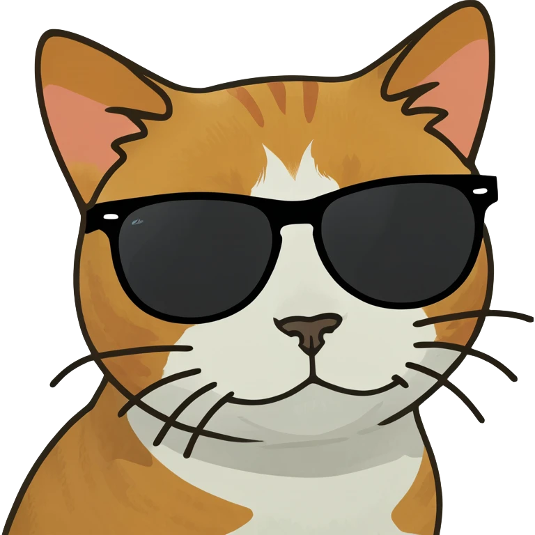 Cat with sunglasses emoji