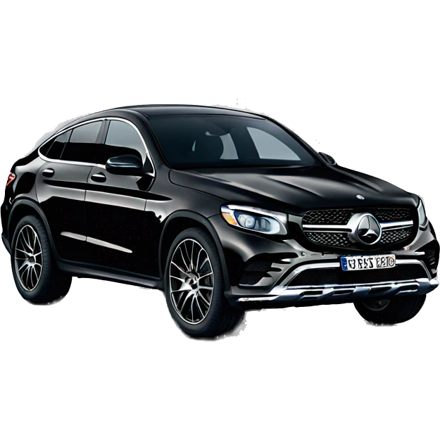 black Mercedes GLC coupe emoji