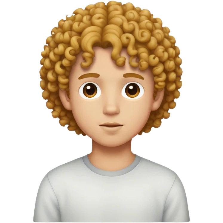 Boy have curly hair  emoji