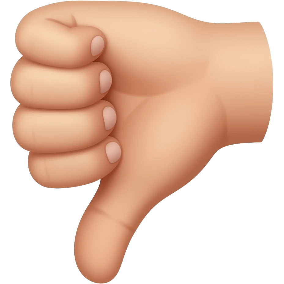 not okay thumbs down fingers 5 only hand not otheres emoji