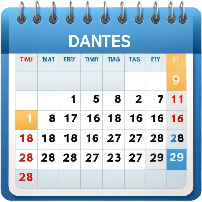 calendar showing multiple days emoji