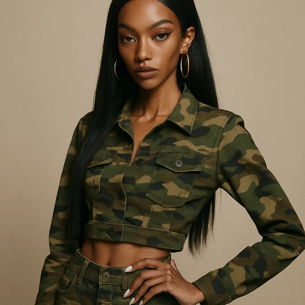 rebone baddie in camo emoji