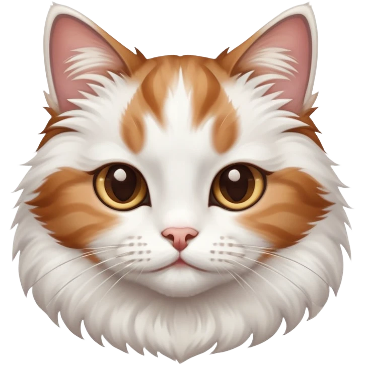 White and brown aesthetic cat emoji