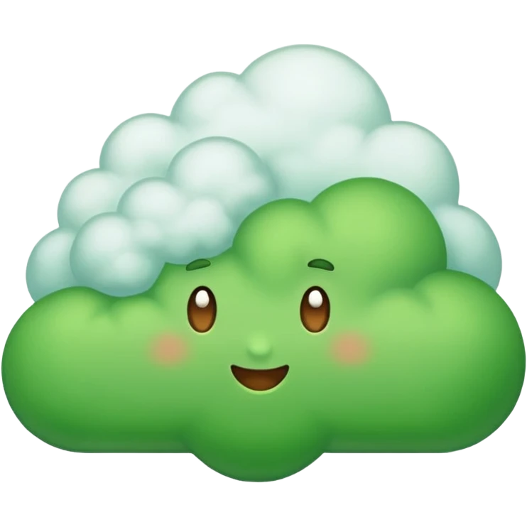 A brain farting green cloud  emoji