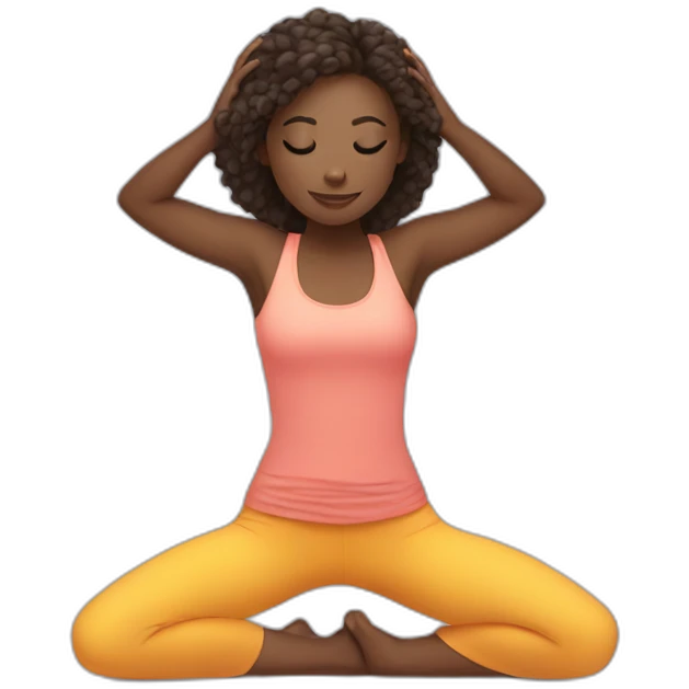 girls doing yoga emoji