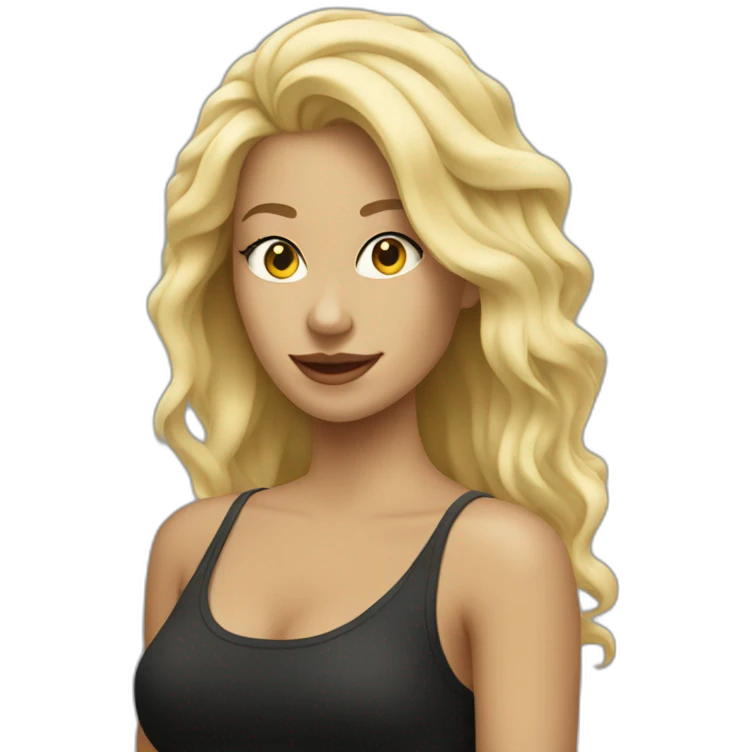 blonde woman at a music concert emoji