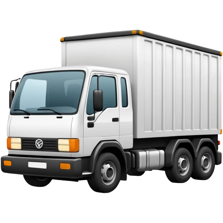 Camión volquete en 2d, en blanco y negro y descargando la carga emoji