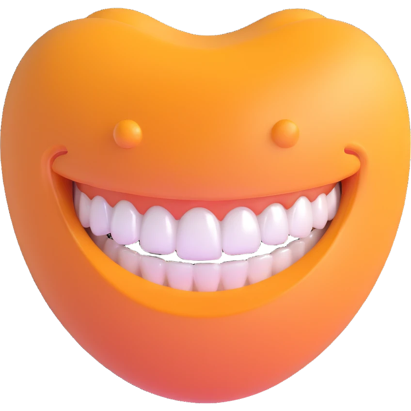 perfect smile with shiny white teeth emoji