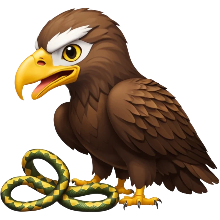 Una águila con una serpiente  emoji