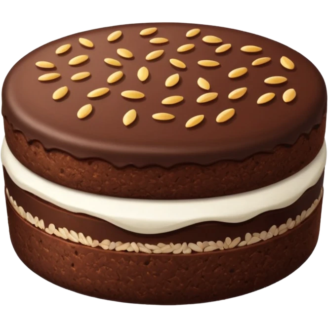 chocolate rice cake emoji