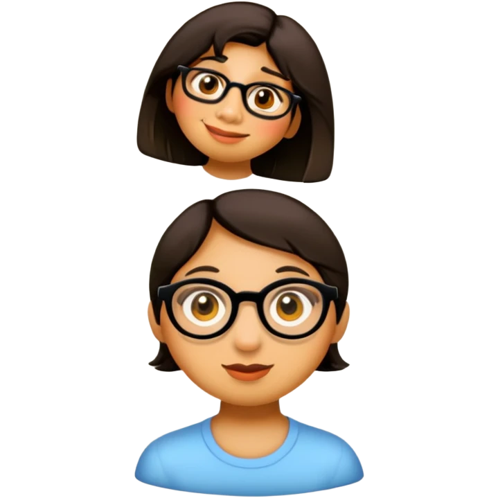 Transform Mirabel from Encanto into a simple and expressive Apple emoji style, capturing her key features in the iconic Apple emoji look. emoji