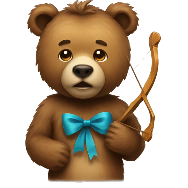 bear with a bow emoji