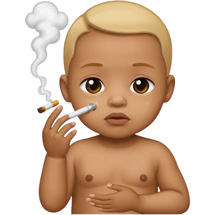Baby smoking crack cocaine emoji